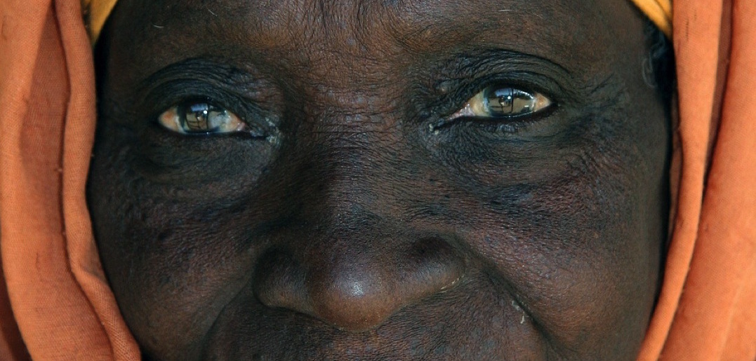 Elderly Gambian woman's face